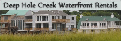 deep hole creek waterfront rental banner