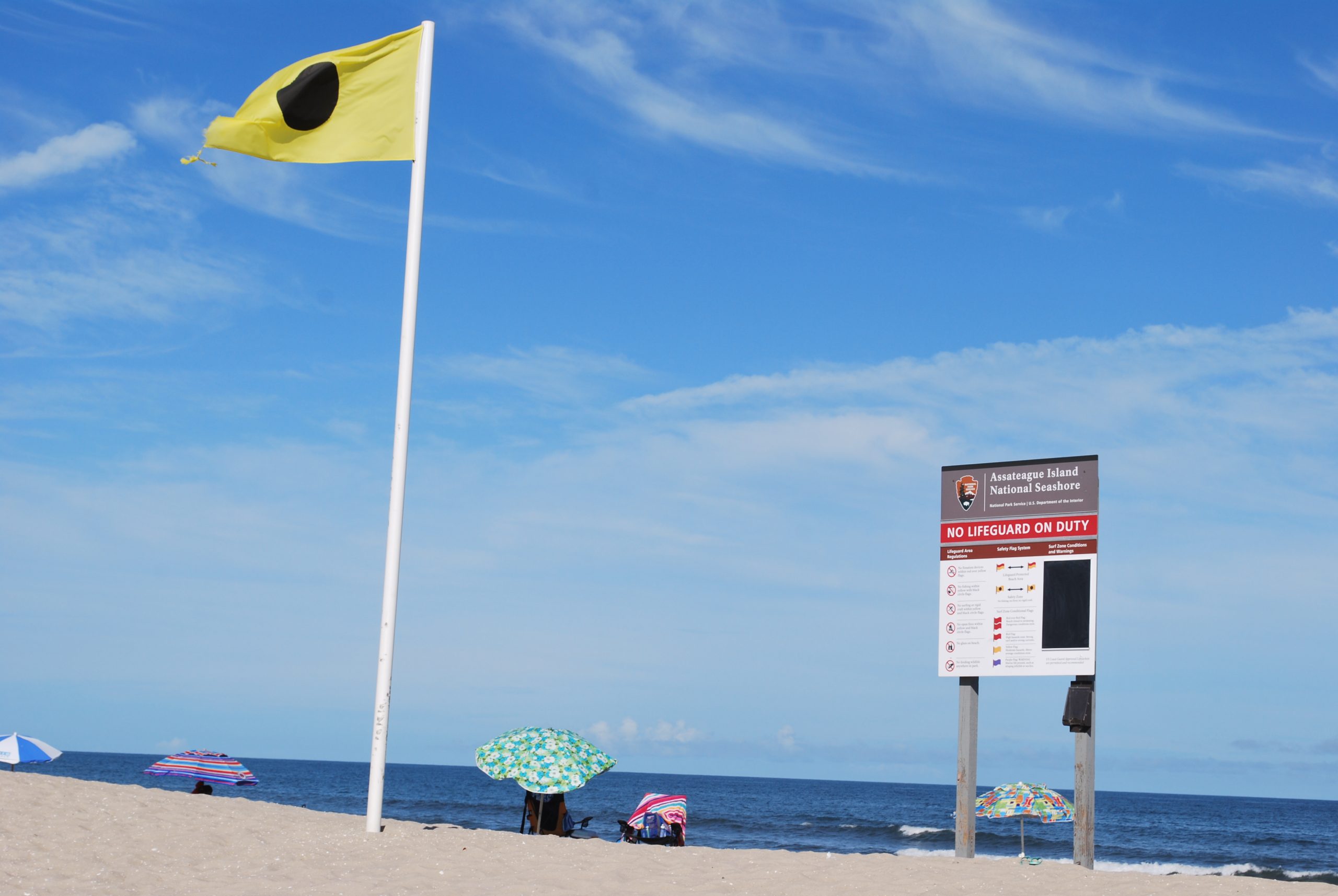 Lifegaurd protected beach
