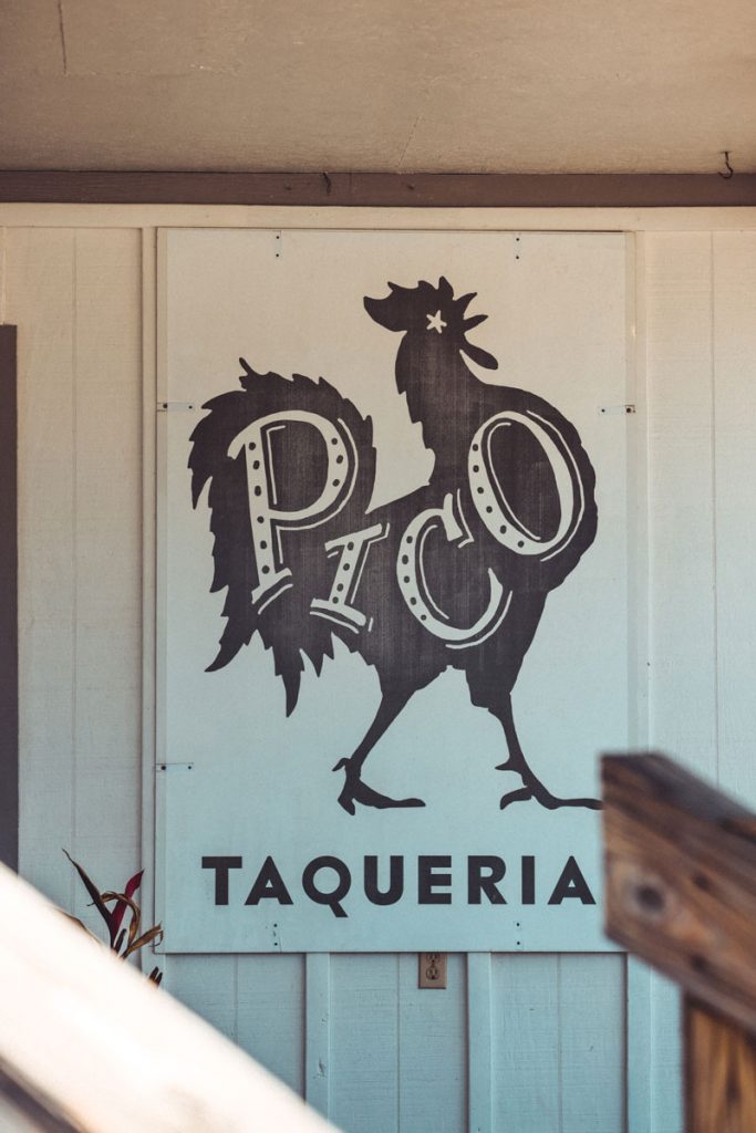 Pico Taquera rooster sign
