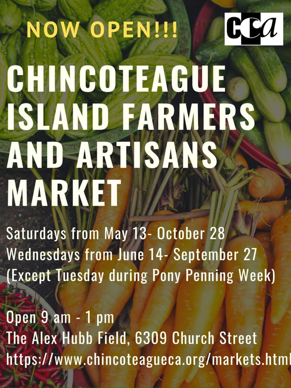 Chincoteague Island Farmers And Artisans Market sign