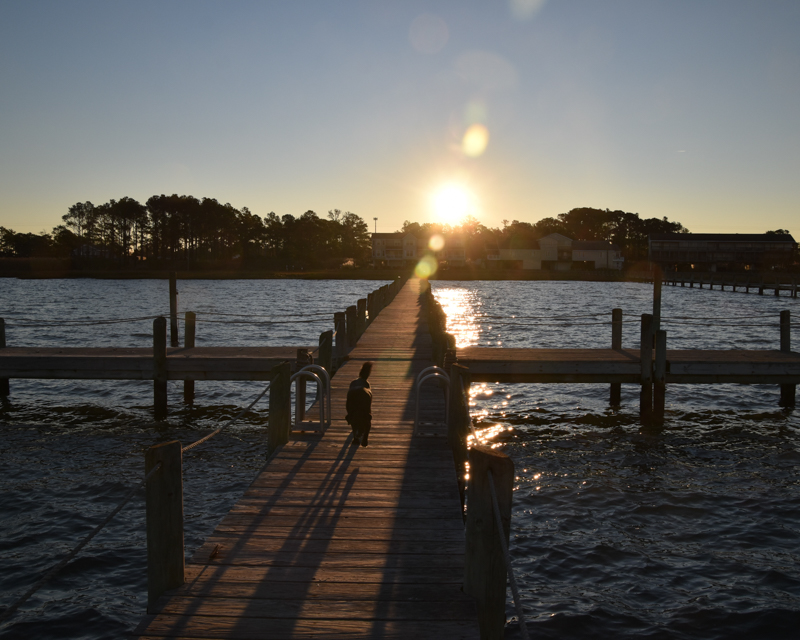 Chincoteague dock kayak