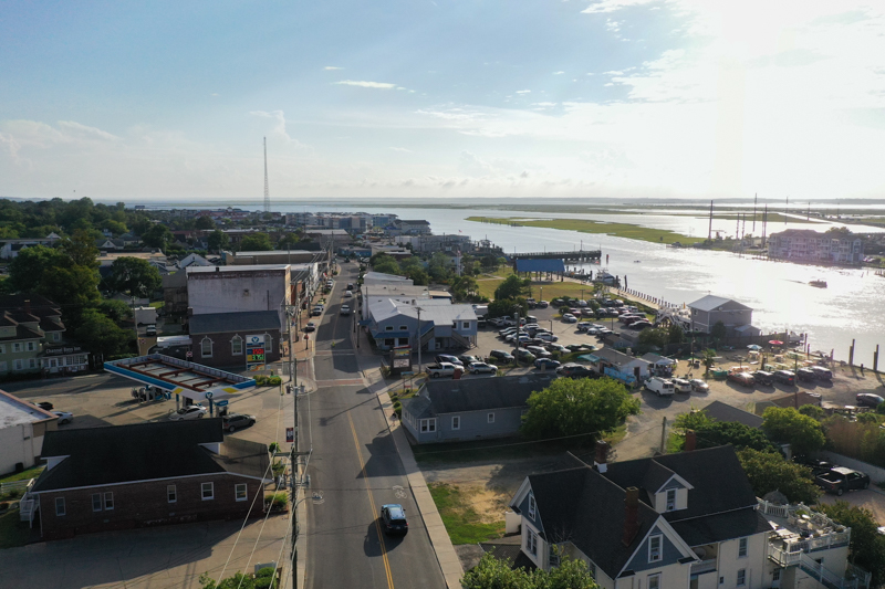 drone shot explore chincoteague